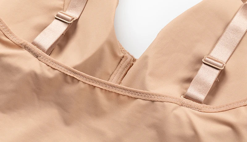 Shapewear Bodysuit Thong Body Shaper for Women Waist Trainer Corset Deep V Neck Slimming Underwear Built-in Bra Camisoles Tops