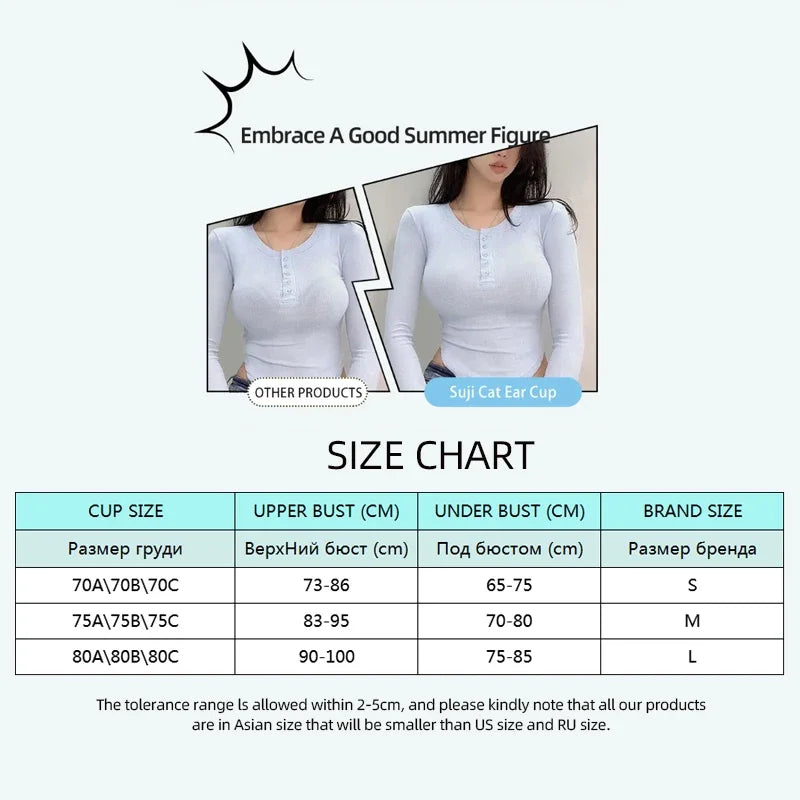 SUJIIN Push Up Bras for Women Summer Wireless Bralette Female Seamless Padded Small Chest Smoothing Mint Cooling Sexy Bra MX211