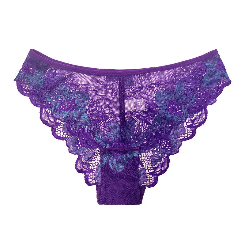 1pcs Large Size S-XXL Sexy Lace Women Panties Low Rise Floral Breathable Comfortable Sexy Lingerie Lady Briefs Fashion Underwear