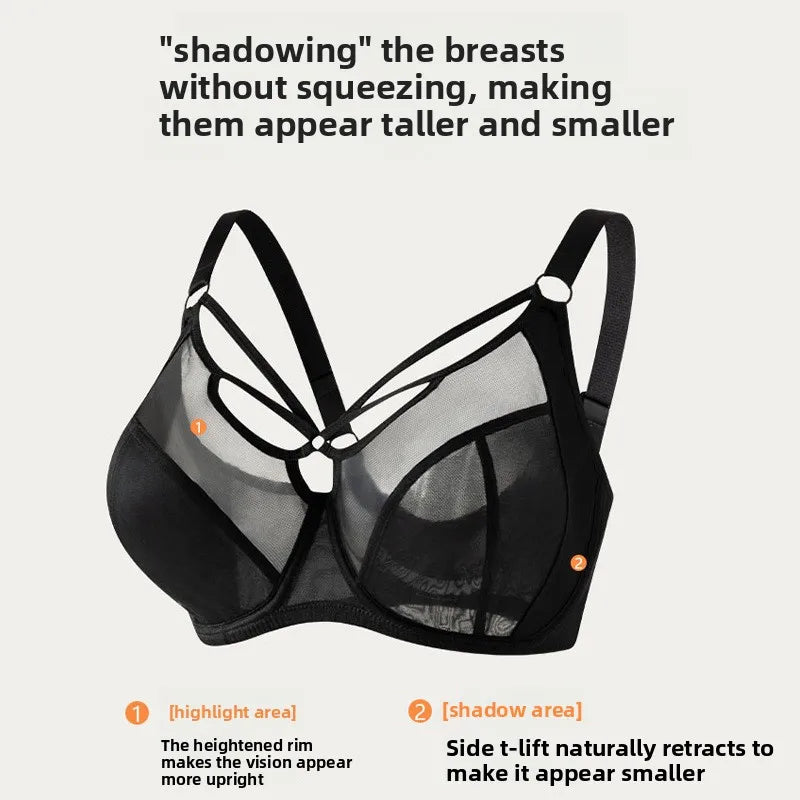 Minimizer Bra for Plus Size Women Full Coverage Wireless Bra D-I Cups | Anti-Sagging Support Breathable Minimize Bust Size