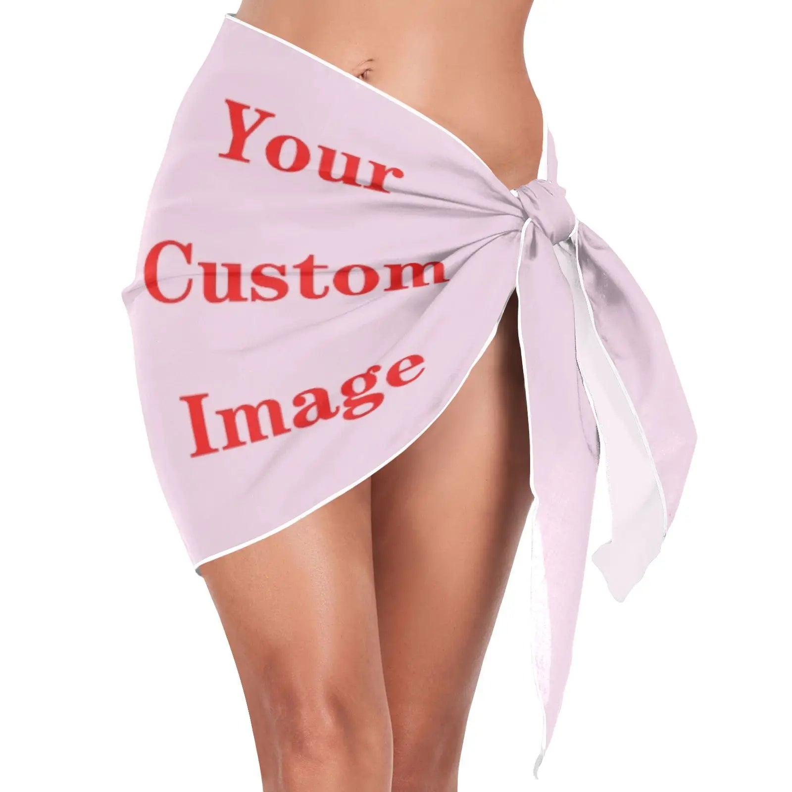 Women’s Summer Bikini Cover-Up Sarong Fashion Customized images Perspective Beach Short Skirts Vacation Swimwear Cover Up