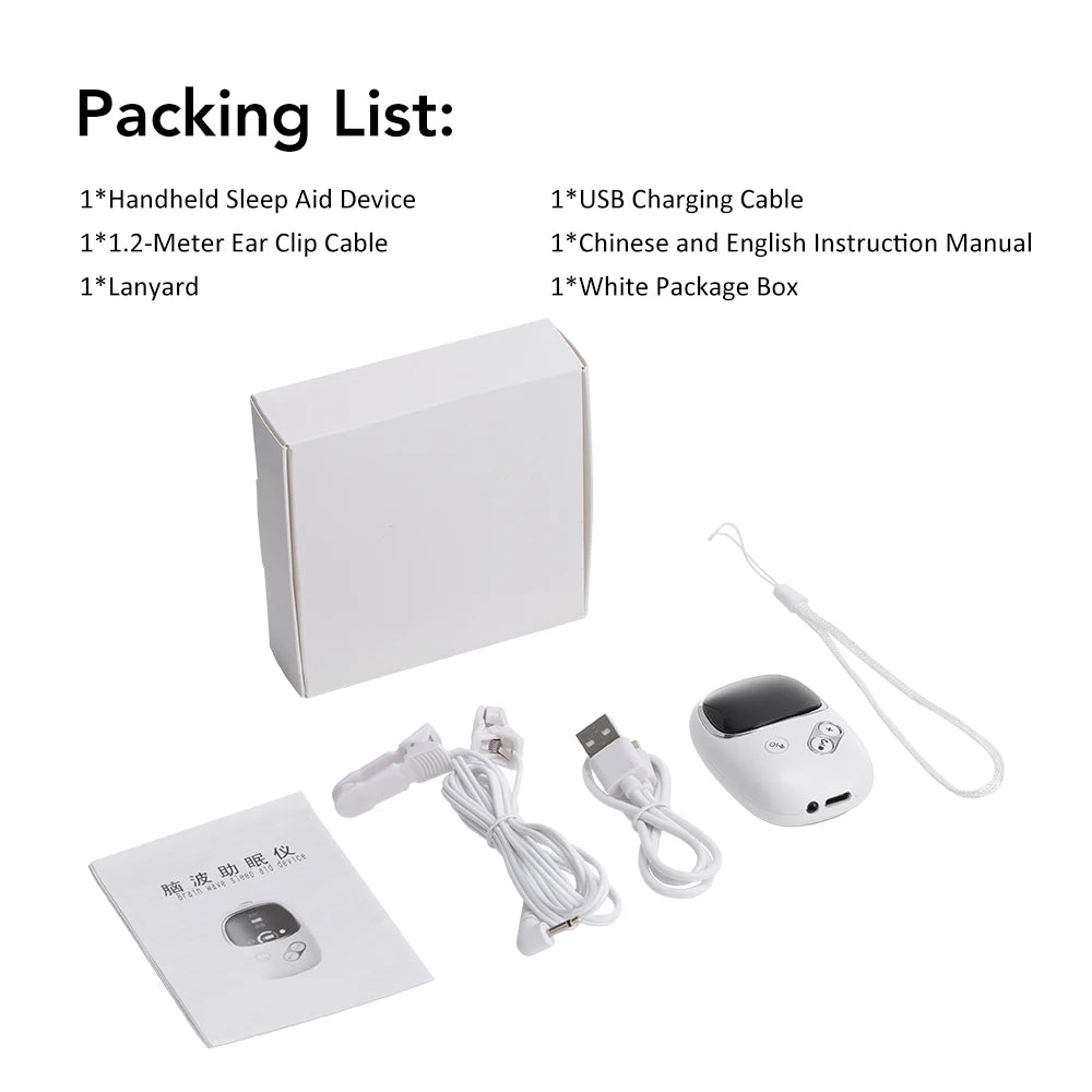 Smart CES Sleep Aid Ear Clip Relaxation Device USB Rechargeable Sleep Helper for Adults Improve Sleep Comfort