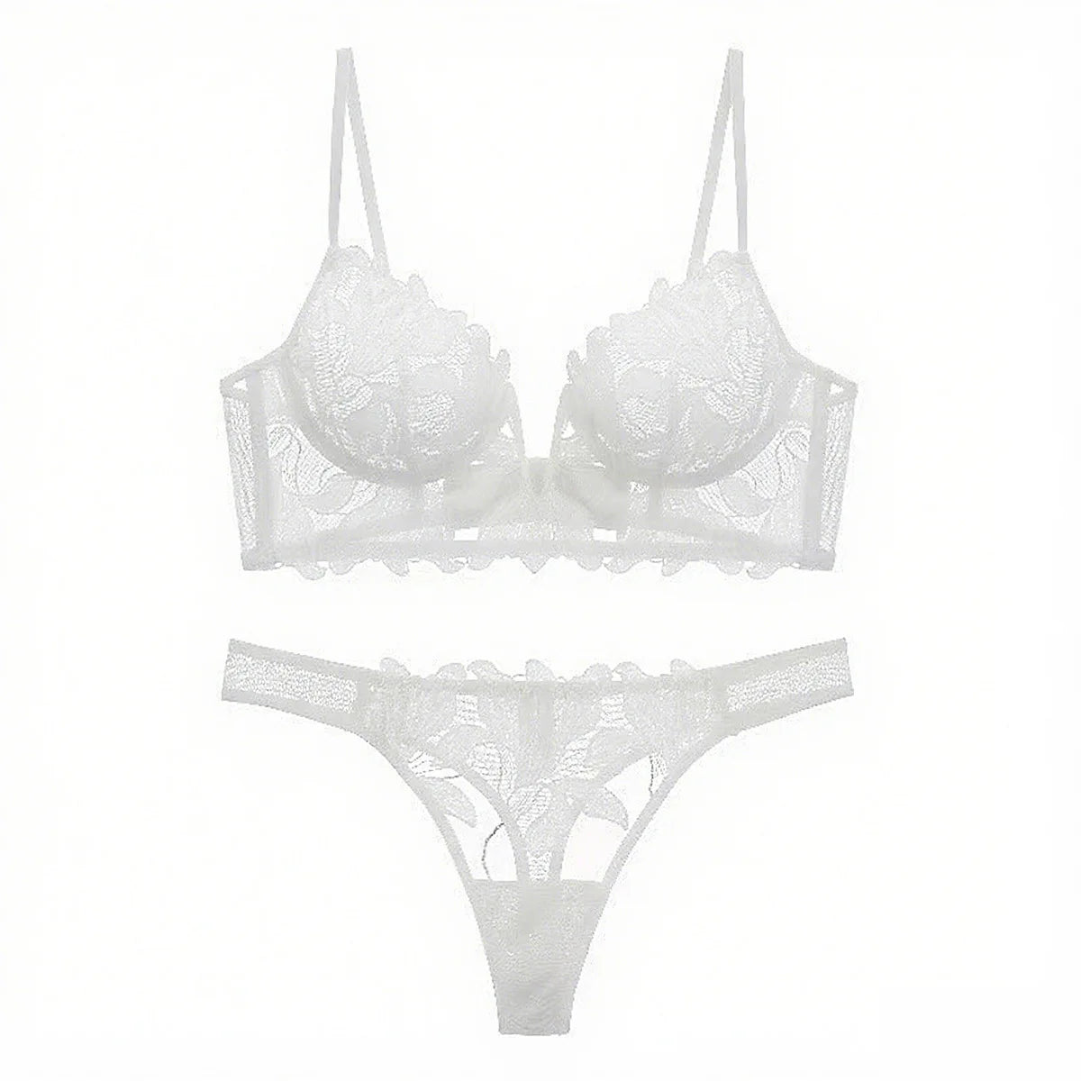 Women Lace Lingerie Set Elegant Sexy Bra Set See Through Underwear Ventilate Ladies Bra and Panty Set