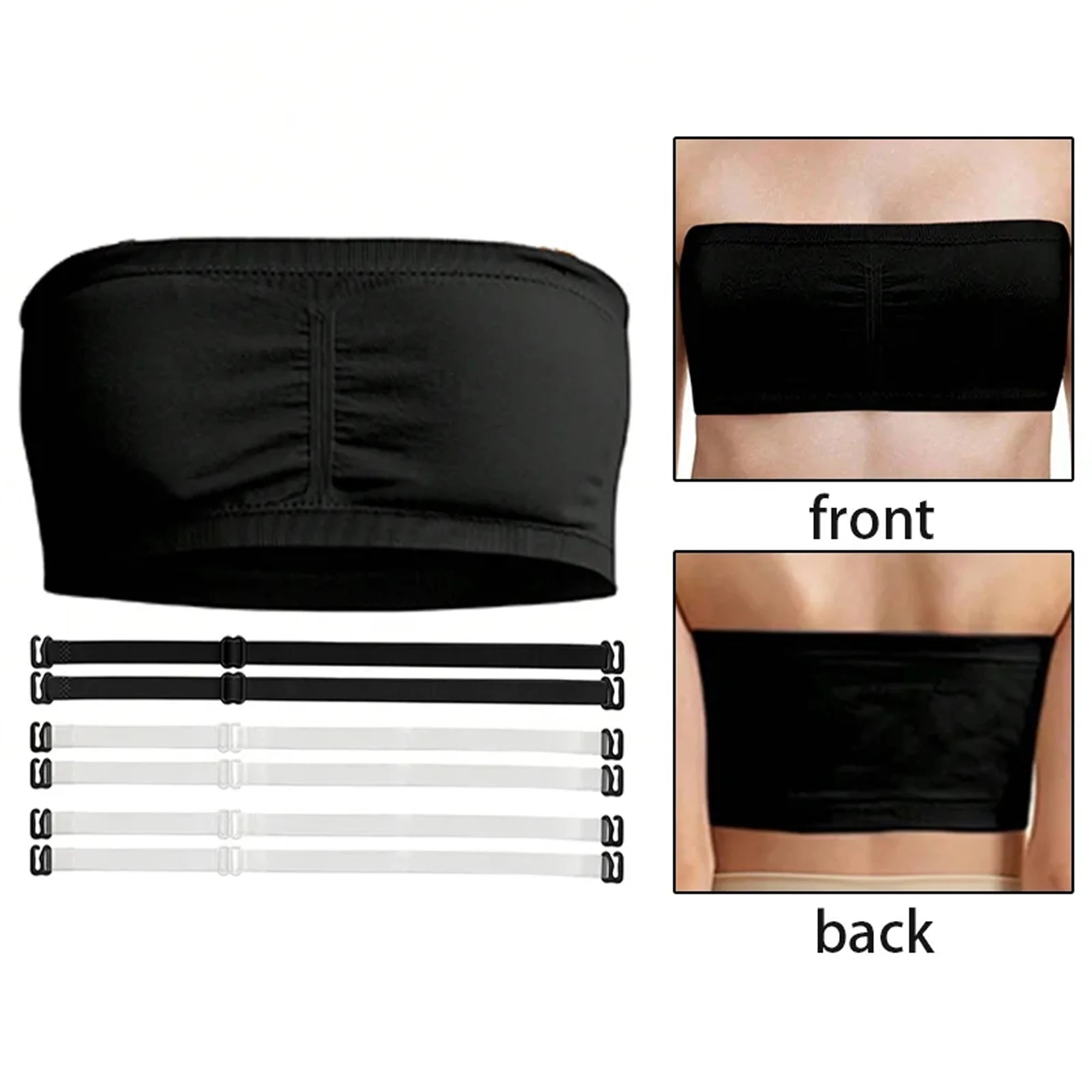 Girl Ballet Dance Bras Seamless Wireless Elastic Bras Adjustable Replace Clear Straps Removable Sponge/Silicone Chest Padding ﻿
