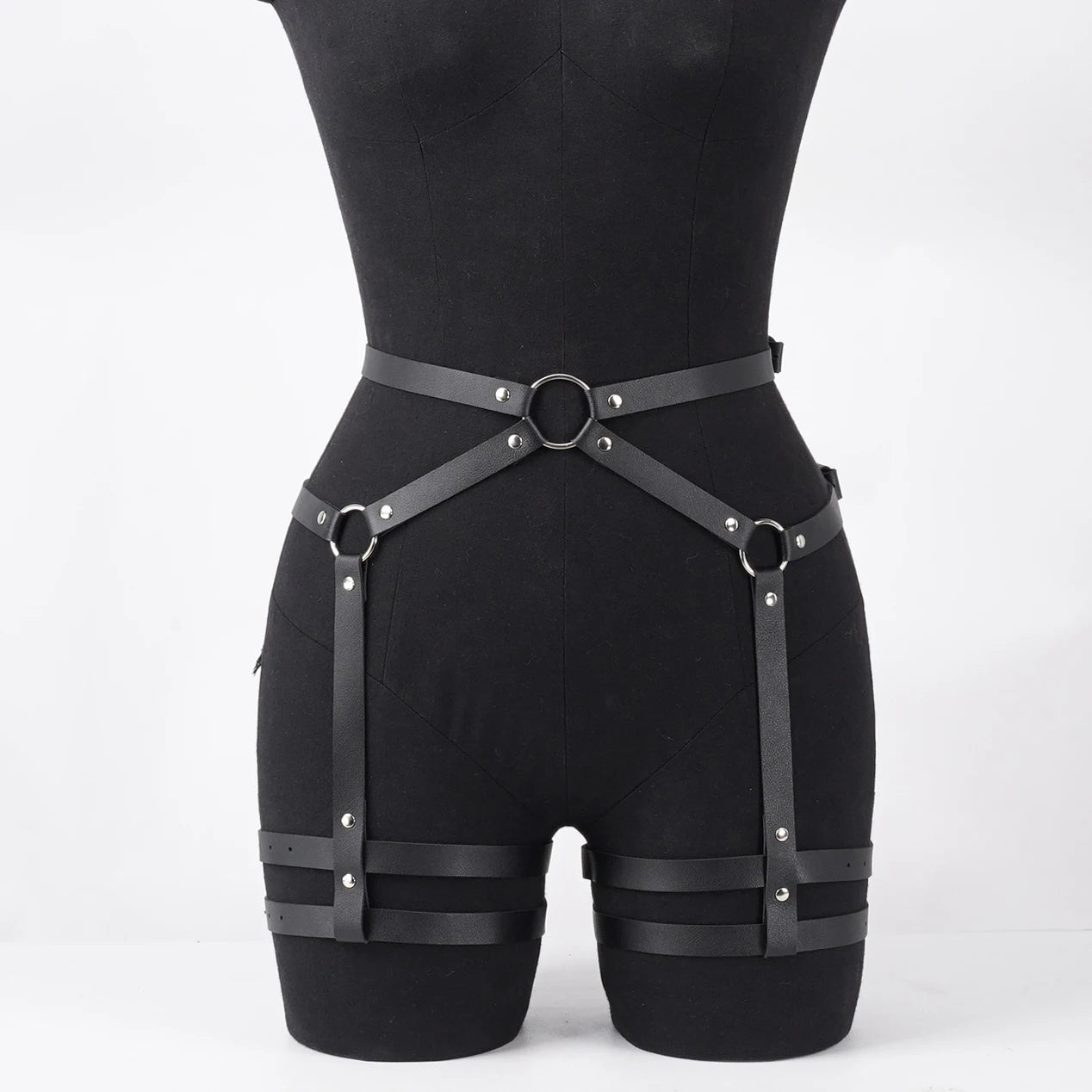 Women Sexy Leather Lingerie Thigh Garter Belt Bondage Leg Harness Fetish Clothing Leg Straps Lingerie Exotic Accessories