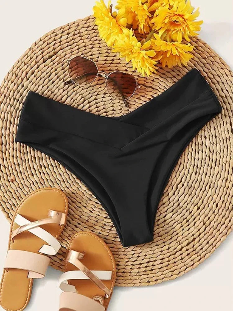 Newest Sexy Swimwear Women Briefs Bikini Bottom Brazilian Thong Swimsuit Classic Cut Bottoms Biquini Swim Short Ladies Swimsuit