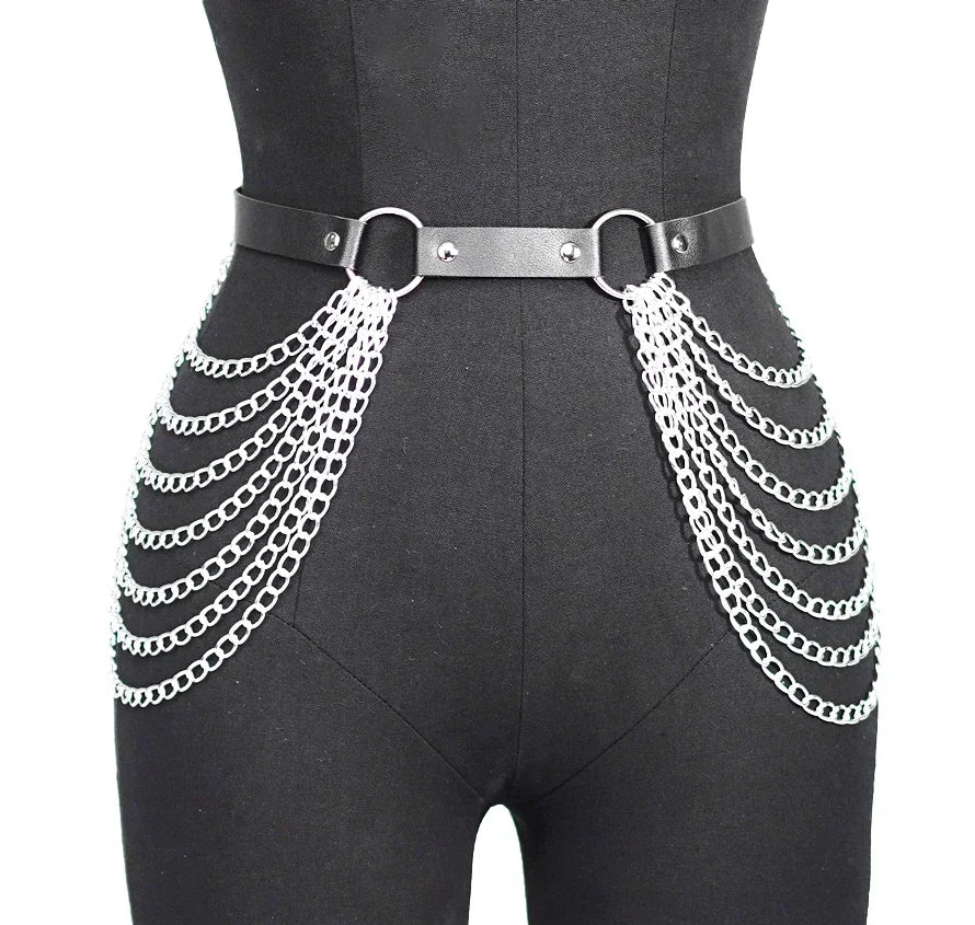 Sexy Lingerie for Women Chest Harness Corset Bra Cage Suspenders Goth Top Sword Belts Bondage Harness Belt Couple Underwear