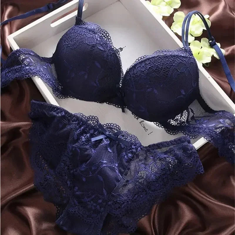 Girls Bra Sets for Women Push Up Bras Underwire Brassiere A B Cup Underwear Lingerie Three Quarters(3/4 Cup) Sexy Bralette Cheap