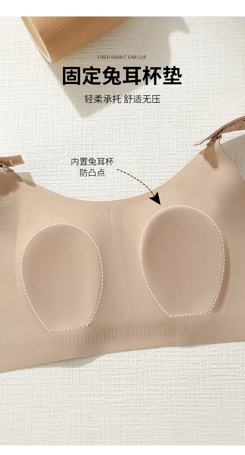 Demand Women's Full Coverage Minimizer Bras Lift Breast Retracting Anti Sagging Seamless No Mark M -3XL for Daily Wear Sleeping
