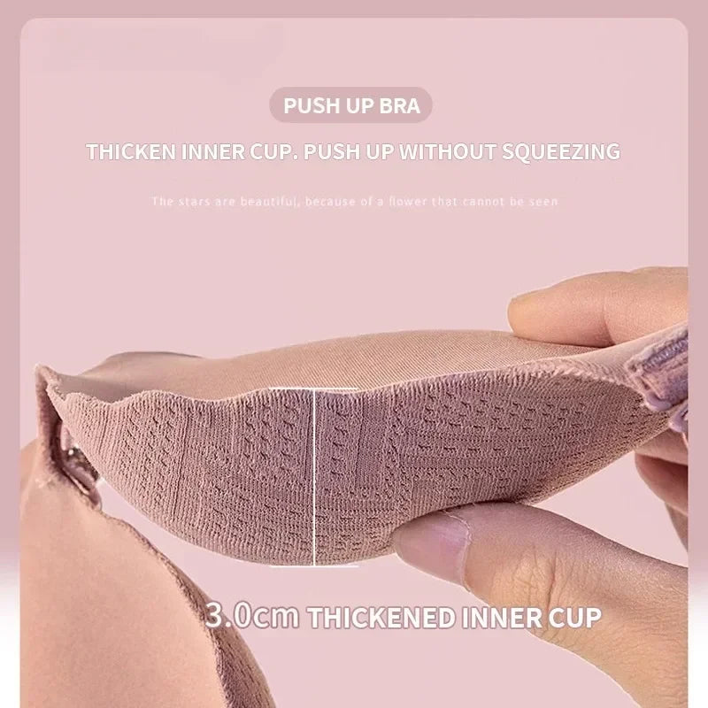 Seamless Push Up Women Bra Comfortable Adjustable Lingerie Wireless Sexy Bras 3/4 Cup Bralette Girl Brassiere Femenina