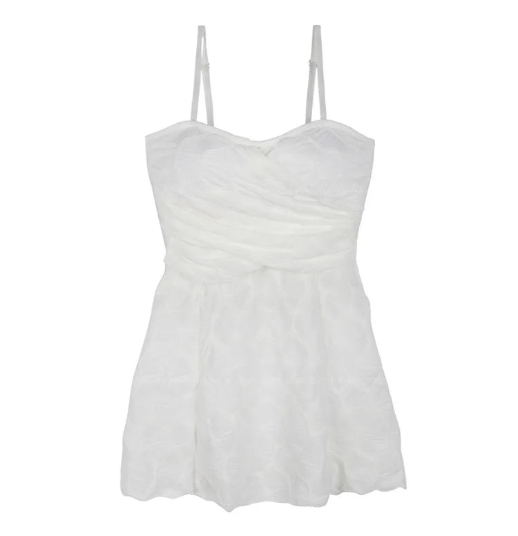 Sexy One-Piece Swimsuit Gathered Ba Bather Cover-Up Slimming Hot Springs Women's Sle Fixed Bust Pad Casual Swimwear