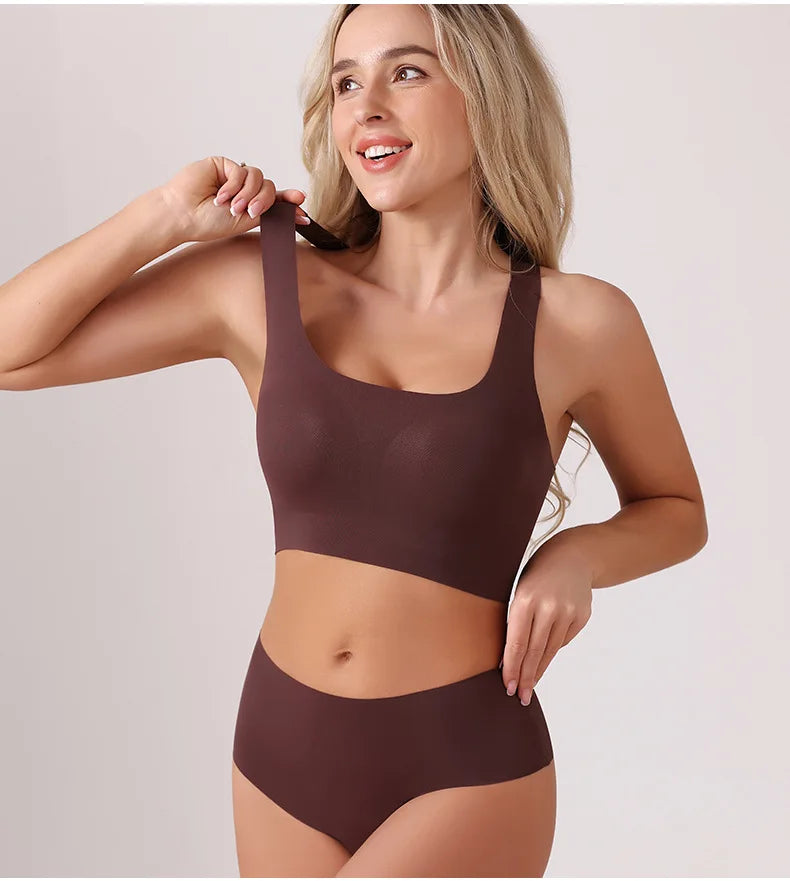 Woman Bras Seamless Wireless Ultra Thin Vest Underwear Top Push Up Summer Bralette Girl Sleep Sports Breathable Bras ﻿