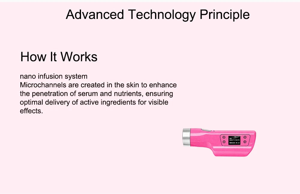 Vacuum Activated Hyaluronic Acid Beauty Gun Negative Pressure Moisturizing Microcrystal Pen Beauty Tool