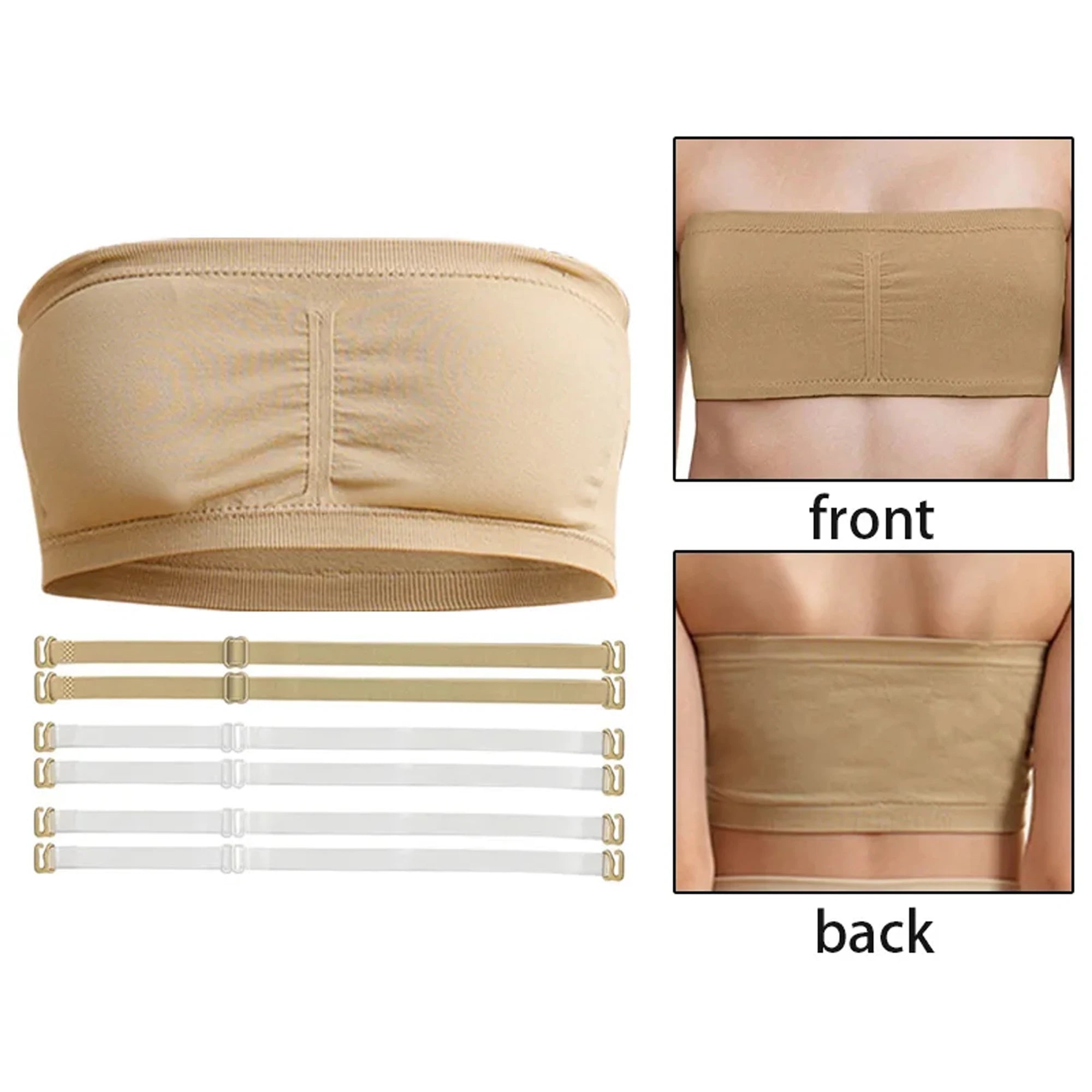 Girl Ballet Dance Bras Seamless Wireless Elastic Bras Adjustable Replace Clear Straps Removable Sponge/Silicone Chest Padding ﻿