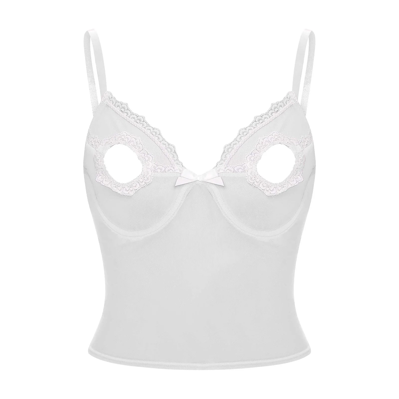 Women Bare Breast Exposed Cut Out Lace Bra Exotic Lingerie Porno Open Cup Bra Hollow Out Pad-free Underwired Brassier Vest Tops