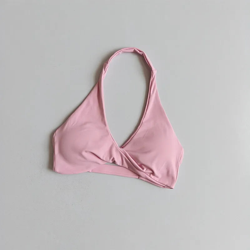 Sports Bra Women's Halter Neck Beautiful Back Push-up Chest-revealing Pilates Vest Training Yoga Wear Gym Running Fitness Bras