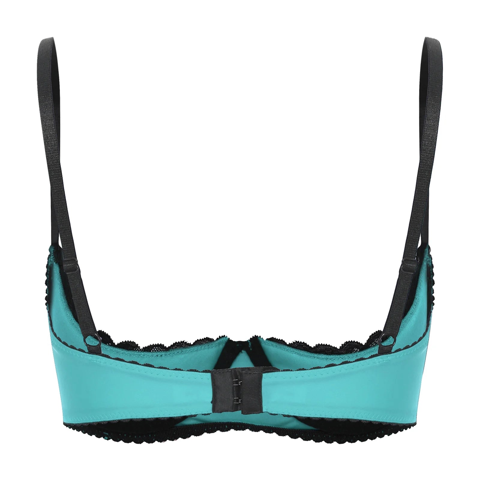 Womens Bra Tops See Through Lace 1/4 Cups Balconette Bralette Padded Underwire Shelf Bra Tops Lingerie Bralette Sexy Underwear