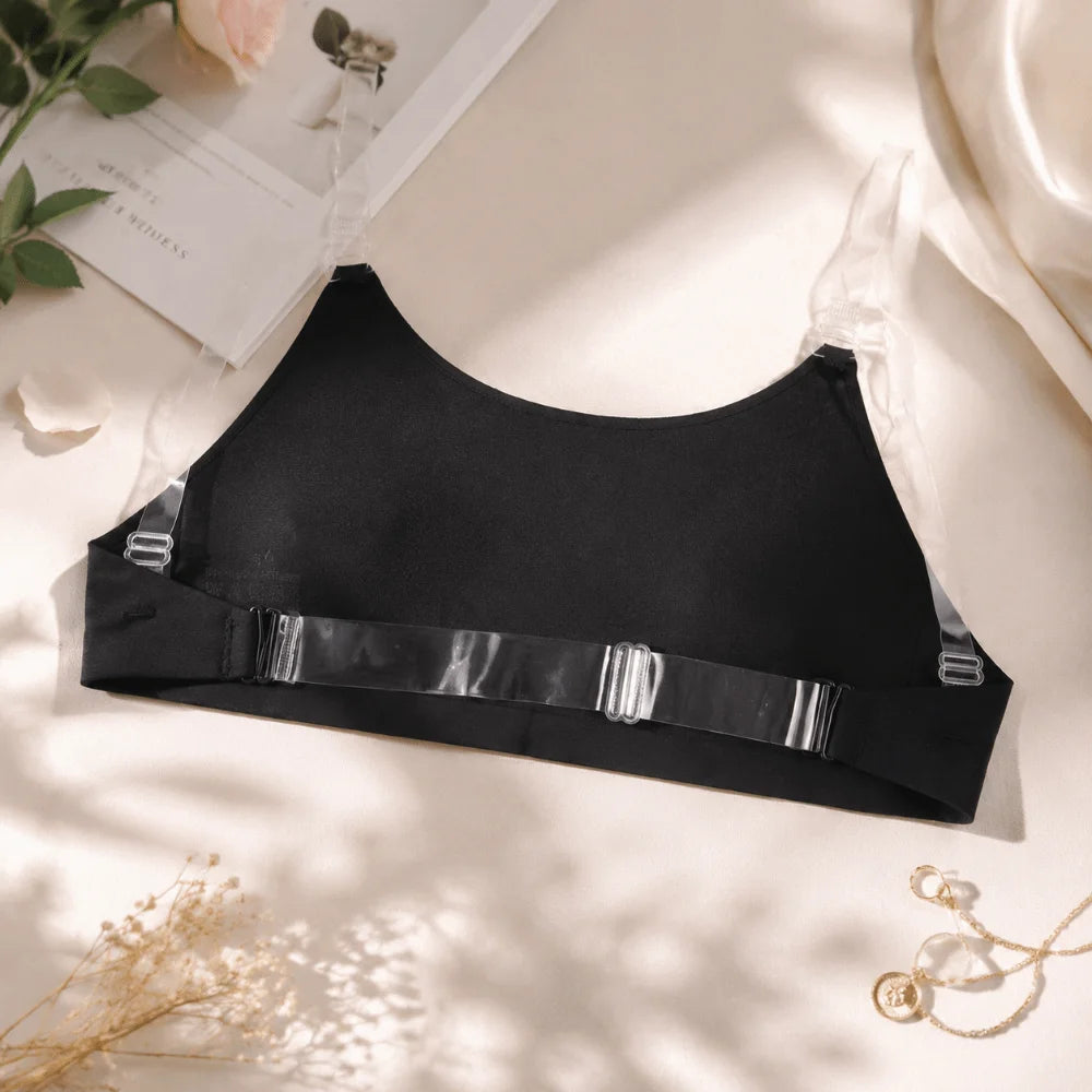 Lingerie Invisible Strap Wireless Bra Backless Seamless Strapless Bra Gathered Thin Cup Push-Up Bra Backless Clothing