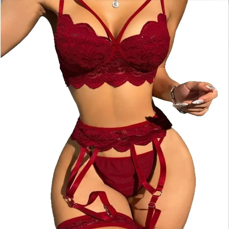 Erotic Sexy Outfits Lingerie Transparent Seamless Bras For Woman Set Lace Lingerie Underwear Push Up Breves Sets And Panty Set
