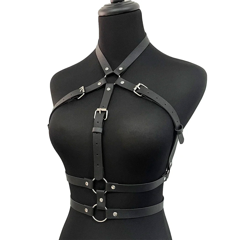 Sexy Lingerie for Women Chest Harness Corset Bra Cage Suspenders Goth Top Sword Belts Bondage Harness Belt Couple Underwear