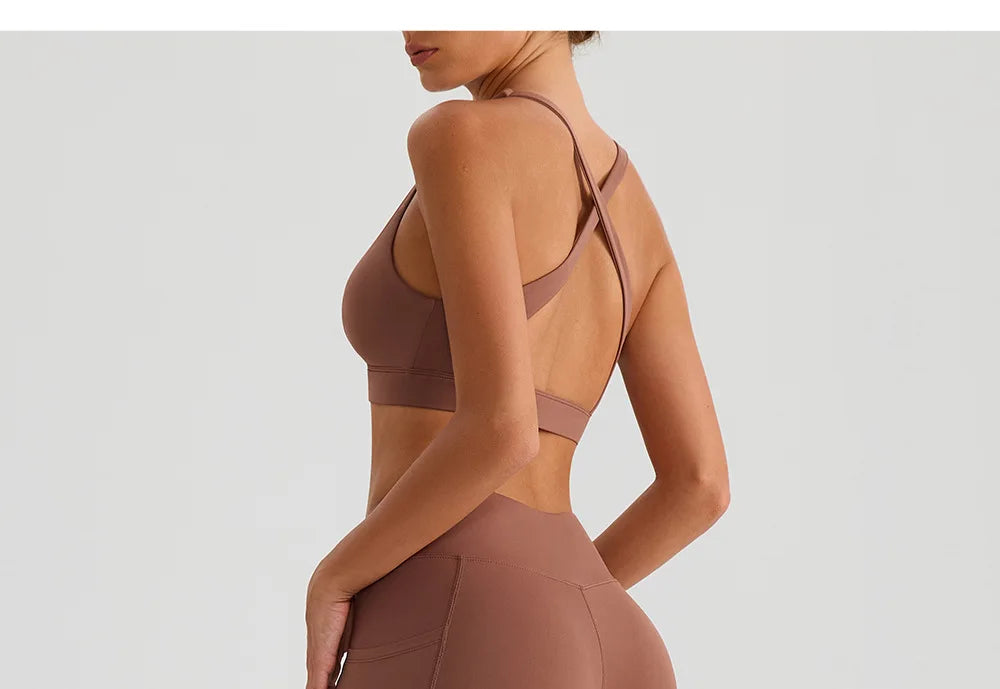 Sports Bras For Women Gym Top Shockproof Elastic Fitness Sports Underwear Slim Yoga Crop Top Sports Underwear Athletic Wear