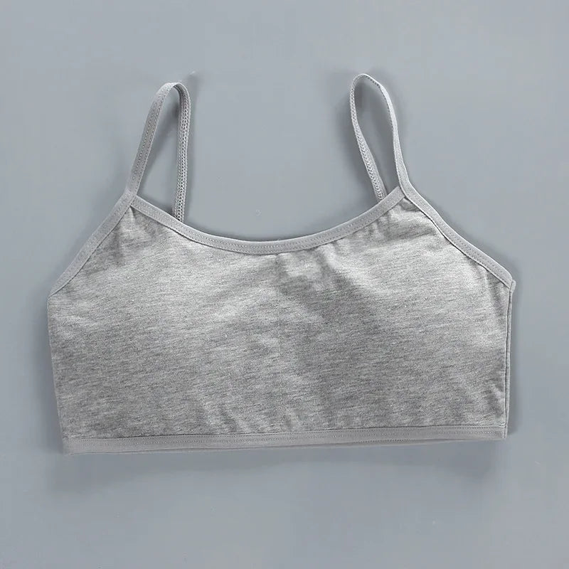 Wireless Comfortable Sports Bra Vest for Teenage Girls Student Kids Young Children Solid Small Underwears Underclothes