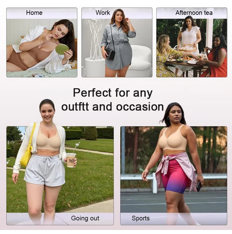 Wireless Seamless Women's Bra, Removable Pads Breathable Bralette,Soft Comfort Fit,Ideal for Daily Casual Outfits&Sleep Wear