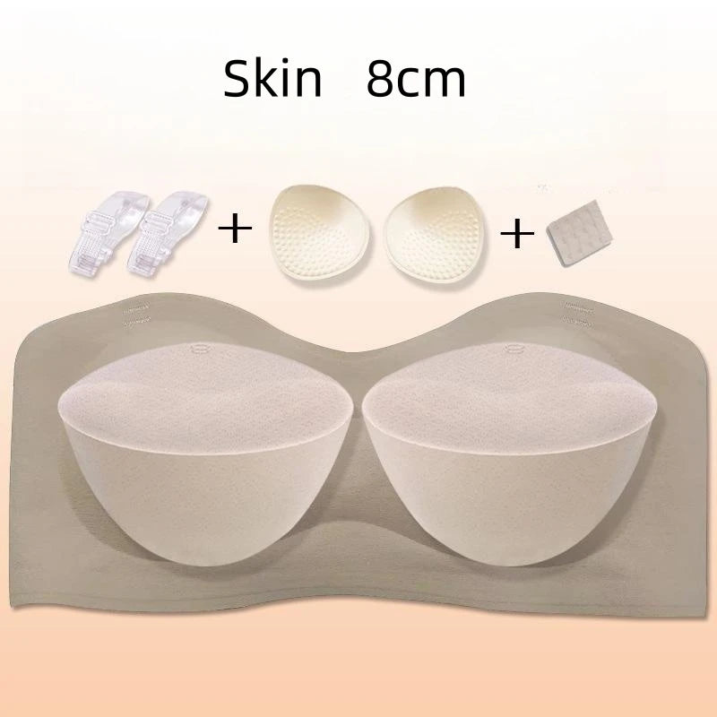 Push Up Bra For Women Sexy Invisible Externally Expandable Bralette Padded Gathered Female Lingerie Thickened Chest Pads