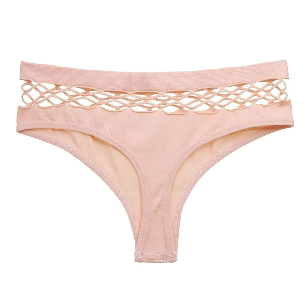 Women Lingerie Underpants Sexy G-string Thongs Cotton Women Panties Hollow Out Slip Femme Plus Size S-XXL Underwear Thongs