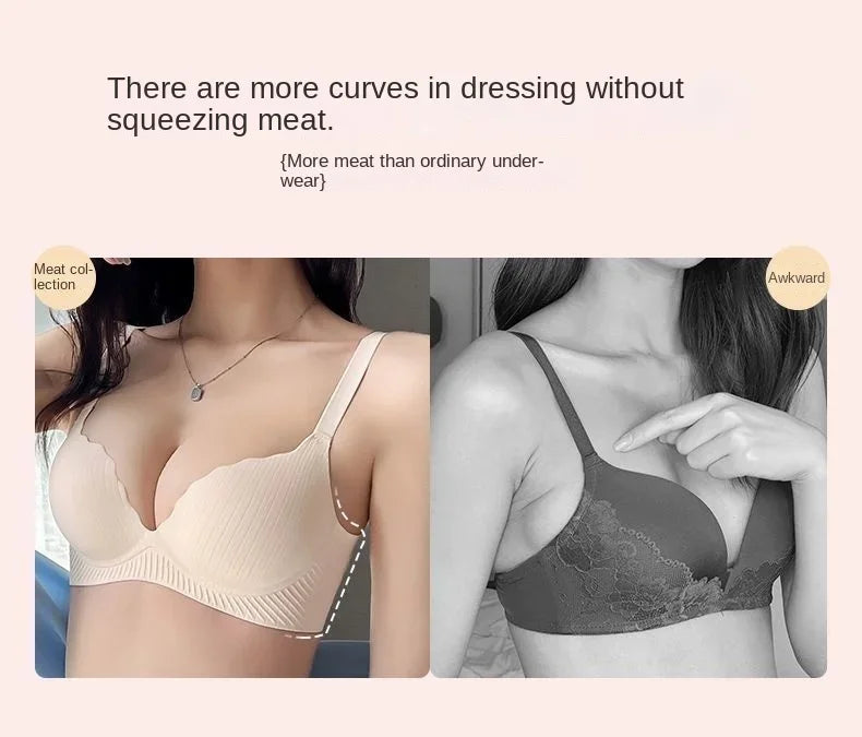 Ultra Thick 6CM Push up Bra for Small Chest Padded No Steel Ring Comfortable Sexy Lift Lingerie Flat Chest Women