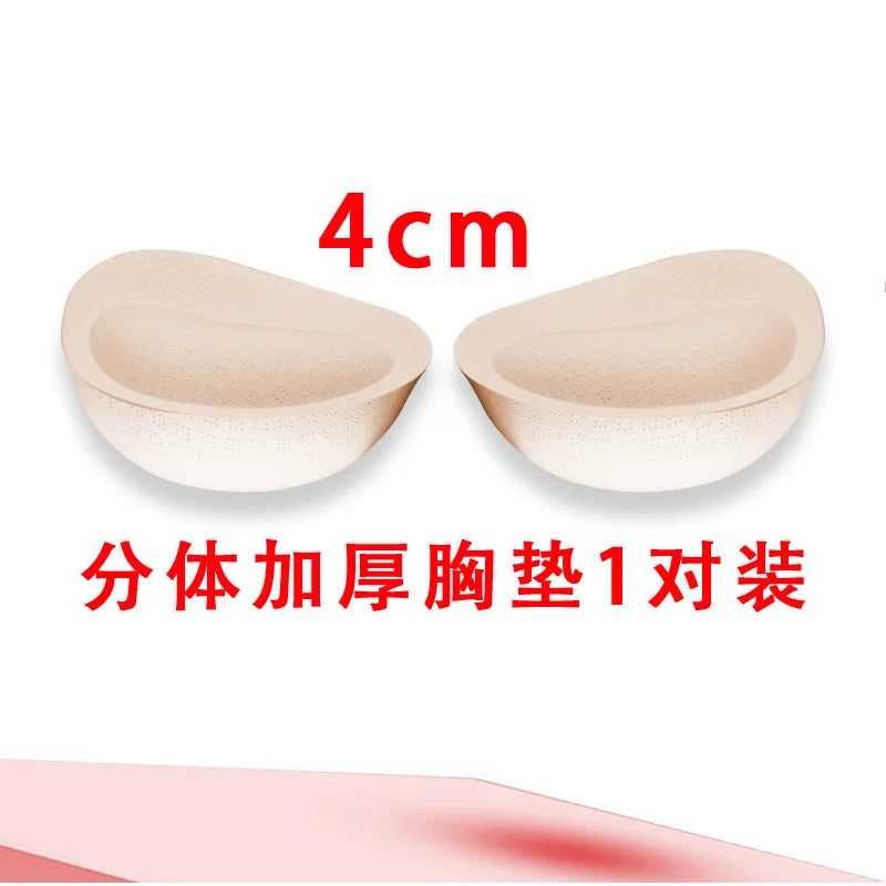 8cm Extra Thick Push Up Pads Removable Padded Bra Inserts Small Chest Latex Sponge Enhancing Inserts Sports Bras Full Coverage