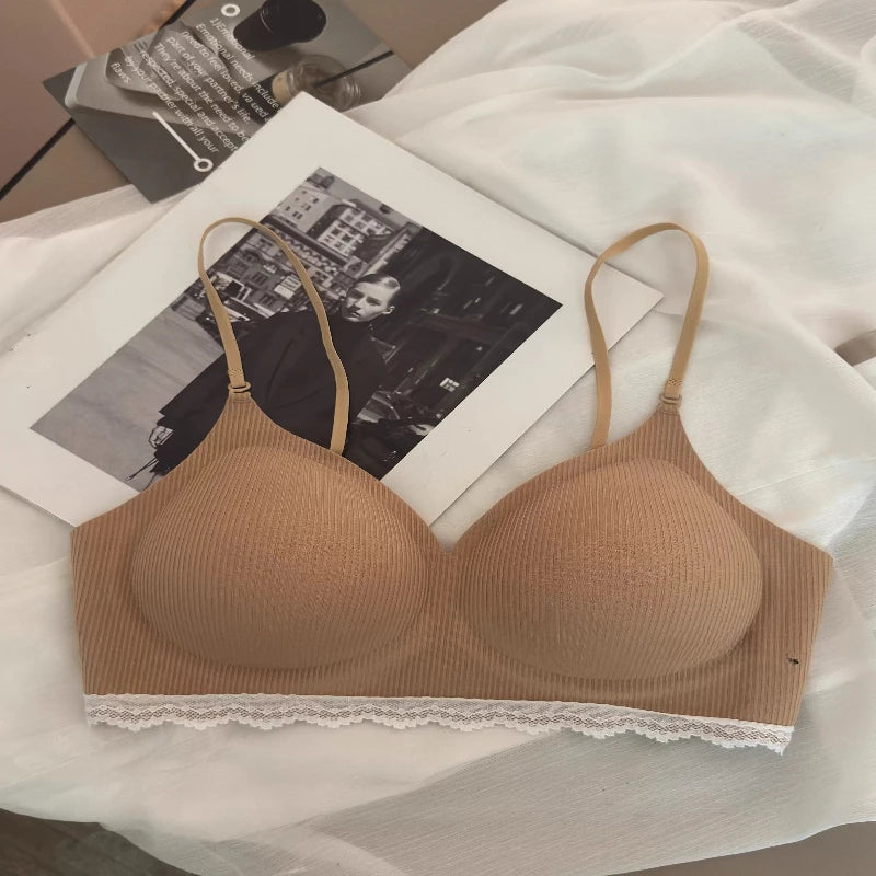 Stylish Thick Padded Push Up Bra for Women Seamless No Steel Ring Comfort Lingerie Raised Base Design Soft Support Enhances Bust