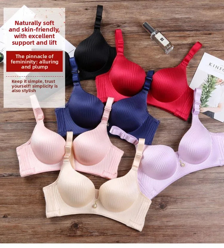 Ultra Push Up Bra with 8cm Lift Pads Wireless Seamless Side Support for Small Chest A Cup Enhancement for Flat Chest Comfortable