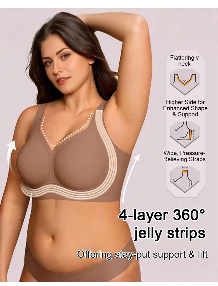 Wireless Seamless Women's Bra, Removable Pads Breathable Bralette,Soft Comfort Fit,Ideal for Daily Casual Outfits&Sleep Wear