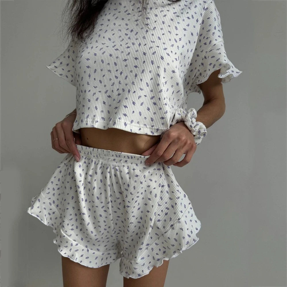 Summer Pajamas Set Women Summer Trousers Sets Pijama Women's Pajama Sleepwear Woman Sleeping Sexy Sleep Lounge Underwear