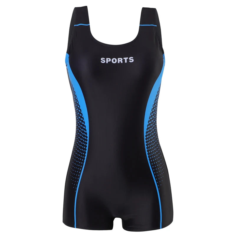 New Women's One-Piece Swimsuit Slimming Cover-Up Quick-Dry Thermal Spa Professional Swimwear High Elasticity Nylon Fabric