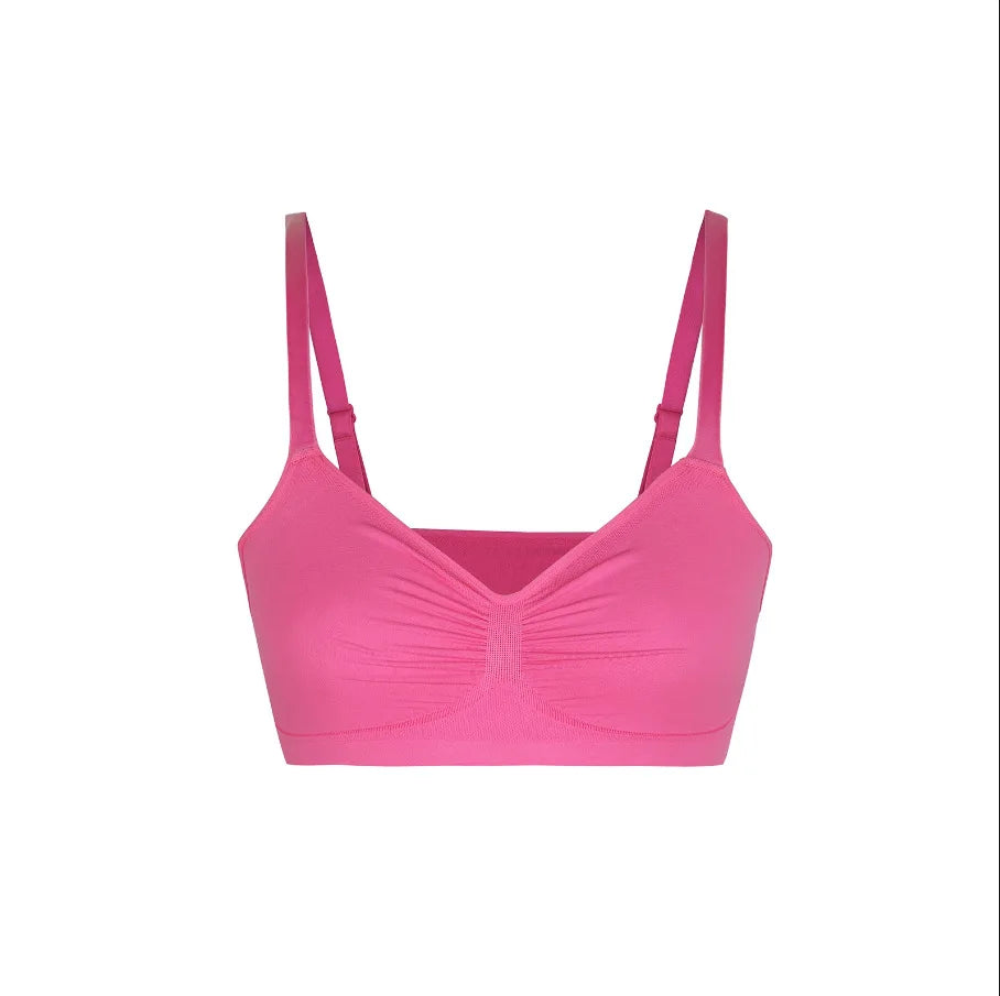 Adjustable Shoulder Straps Breasts Bra Seamless Bras Full Coverage Wireless Push Up Bra For Women Comfort Sculpting Bralettes