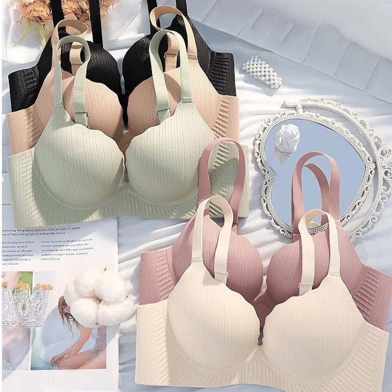 Ultra Thick 6CM Push up Bra for Small Chest Padded No Steel Ring Comfortable Sexy Lift Lingerie Flat Chest Women