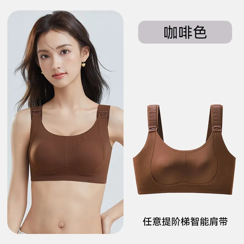 Demand Women's Full Coverage Minimizer Bras Lift Breast Retracting Anti Sagging Seamless No Mark M -3XL for Daily Wear Sleeping