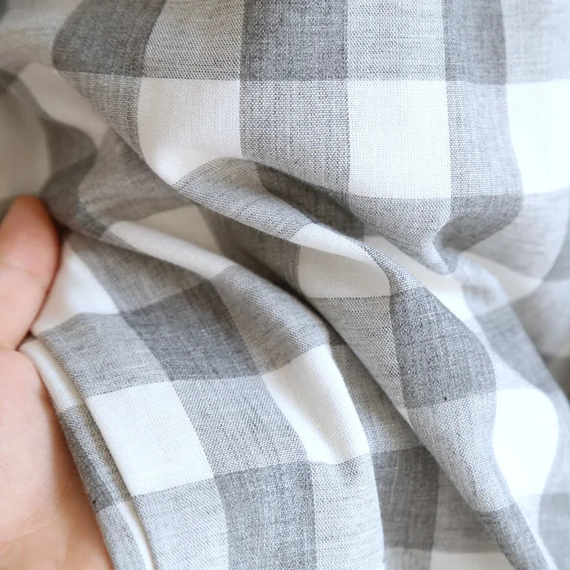 2026 Japanese Style Men's Cotton Pajama Sets Plaid Long Sleeve Trousers Sleepwear Sets Men Double-layer Cotton Homewear Lounge