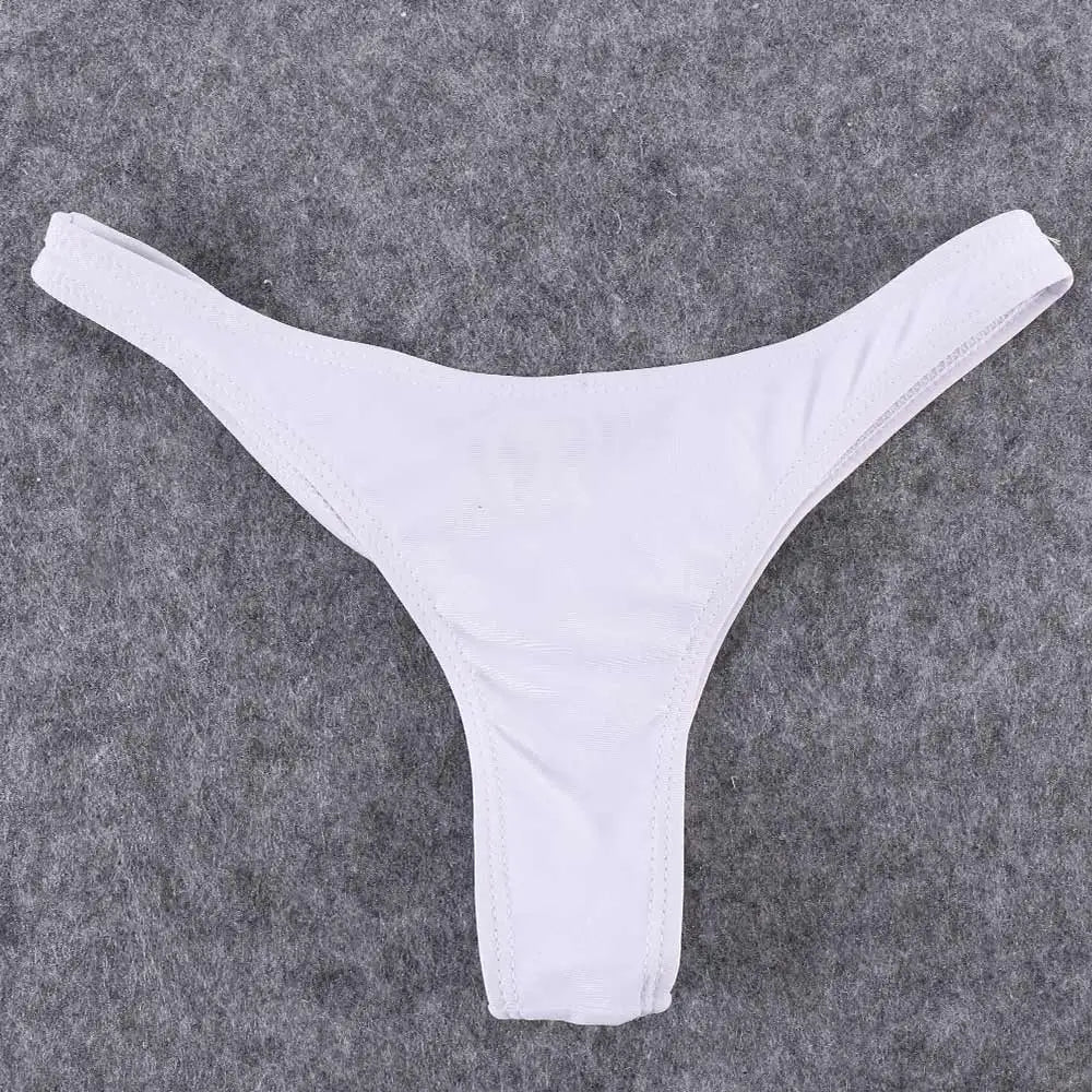 Swimwear Women Briefs Bikini Bottom Side Ties Brazilian Thong Swimsuit Classic Cut Bottoms Biquini Swim Short Ladies Swimsuit