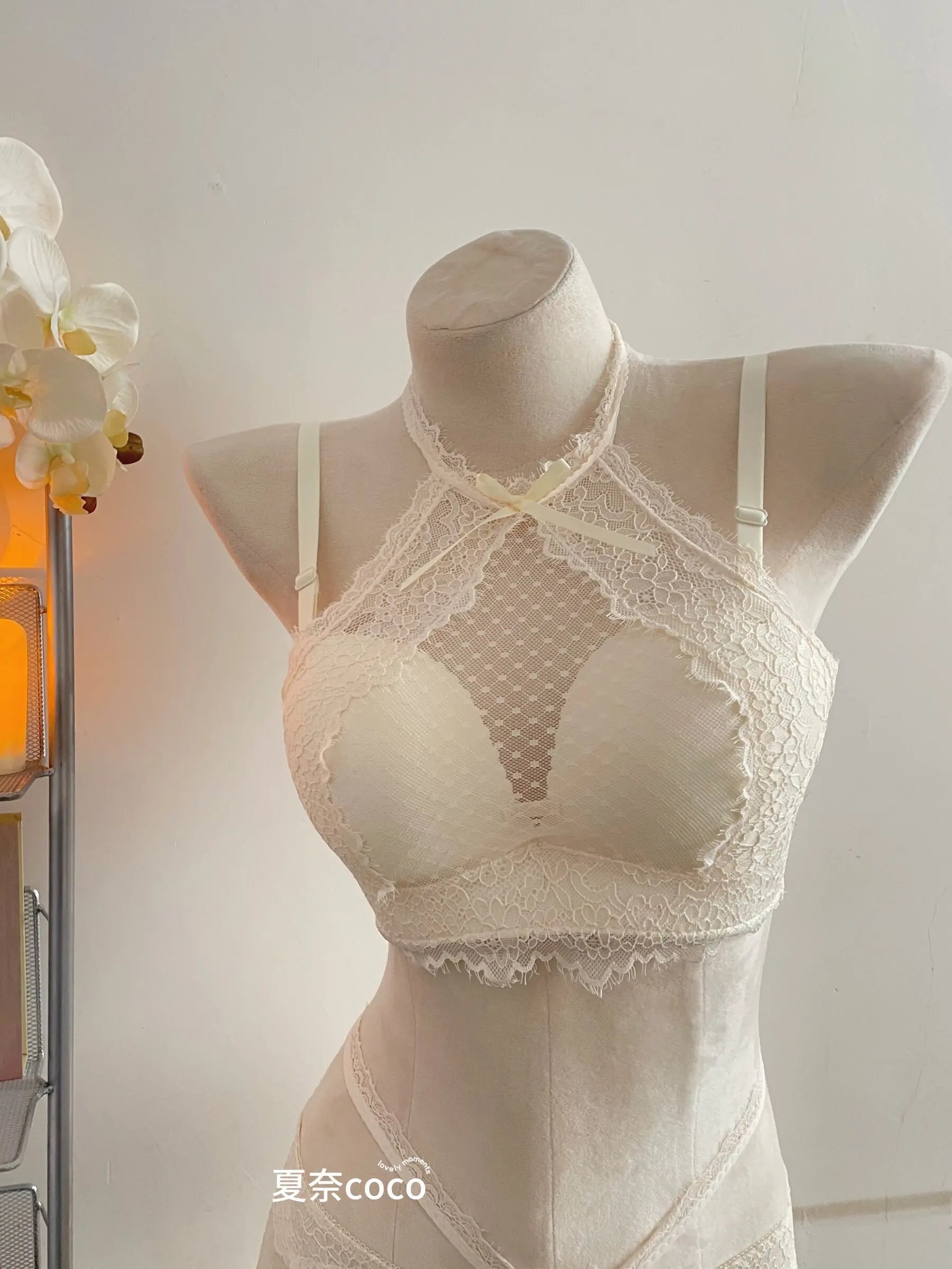 Lace Plunge Bra Push Up Bralette See Through Mesh Lingerie Double Layer Deep V Top Flattering Fit for Petite Bust Everyday Wear