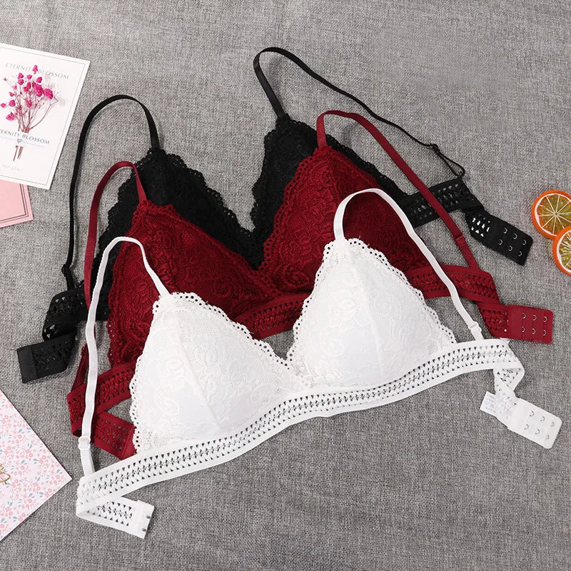 Bralette French Triangle Cup Bras for Women Comfort Cotton Bra Girl Summer Thin Soft Sexy Push Up Seamless Invisible Underwear
