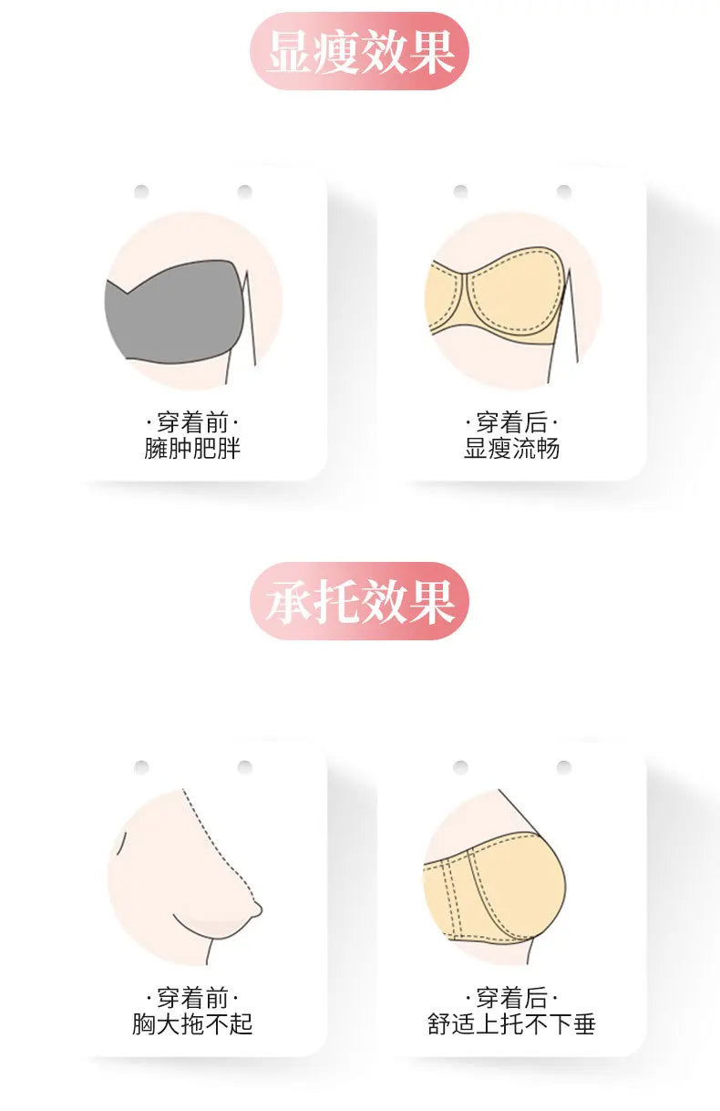 Large and Thin Underwire Bra Without Steel Ring Comfortable Gathering and Breathable Bra for Middle-aged and Elderly Mothers