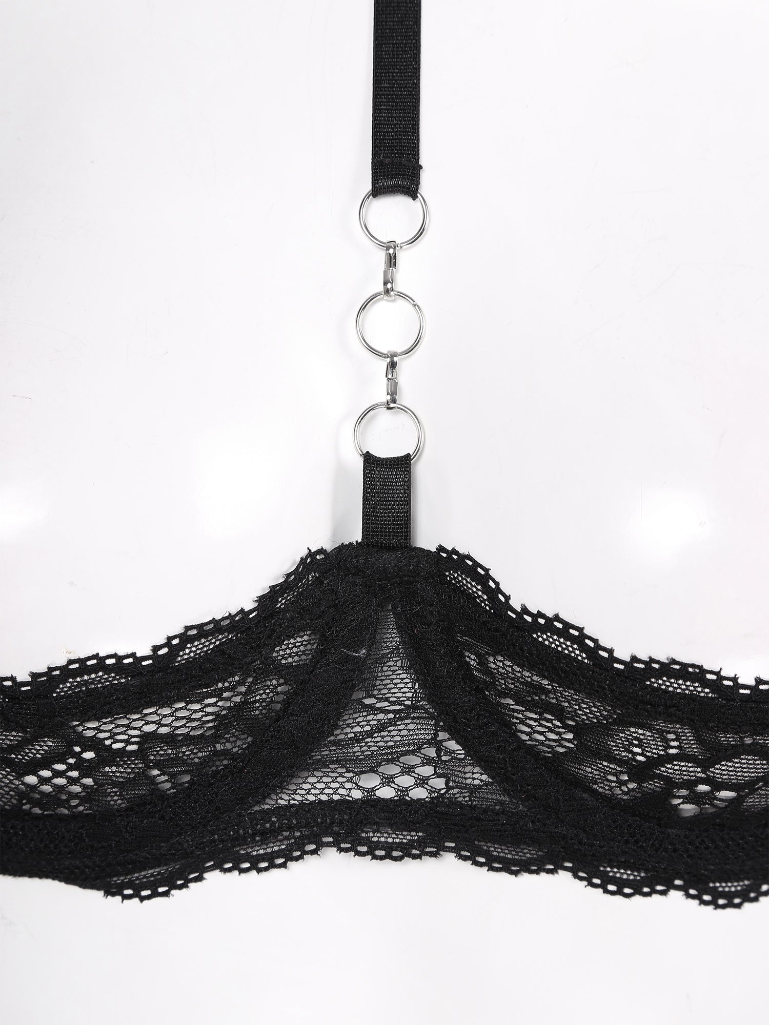 Women Hot Sexy Bras See-through Lace Unlined Wireless Bra Tops Female Halter Neck Strappy Hollow Out Nipples Lingerie Brassiere