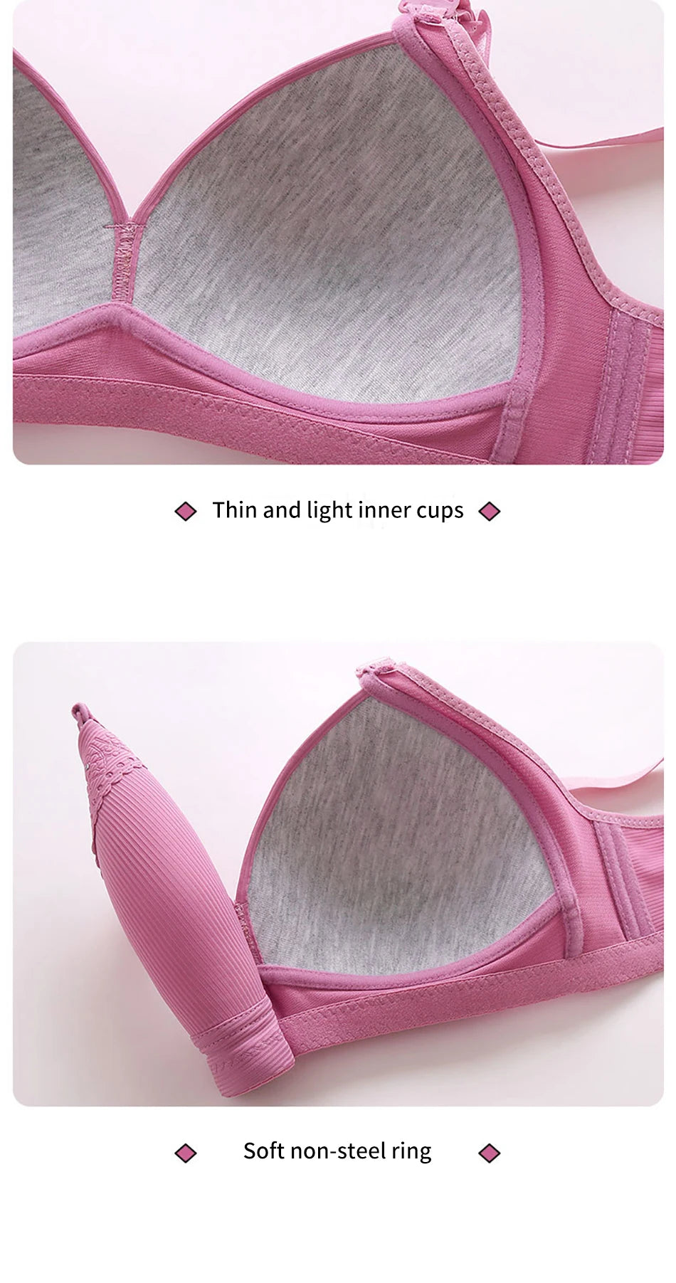 High-Quality Women Full Cup Bra Daily Comfort and Support Nursing Bras Comfortable Breathable Leisure Simplicity Women Bra