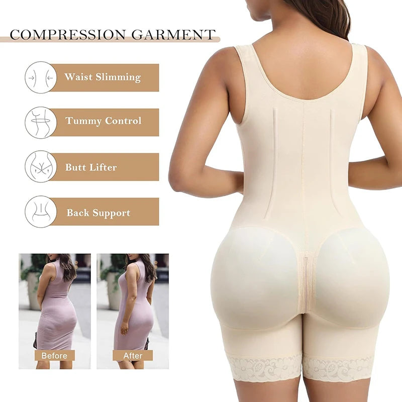 Bodysuits Shapewear Fajas Colombianas Girdle Body Shaper Lift Up Butt Lifter Slimming Sheath Tummy Control Panties Waist Trainer