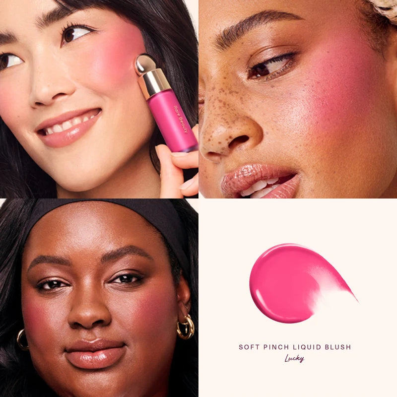 Rare Beauty Liquid Blush Silky and Glides On Smoothly Nature Long Lasting Plump Happy Hope Delight Stained Lipstick Gloss Makeup