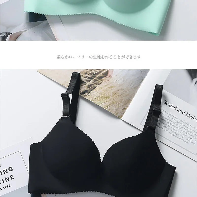 Wireless Seamless Bras for Women Push Up Bralette No Underwire, Ultra Soft Comfort Bra with Breathable Padding Sexy Everyday Li
