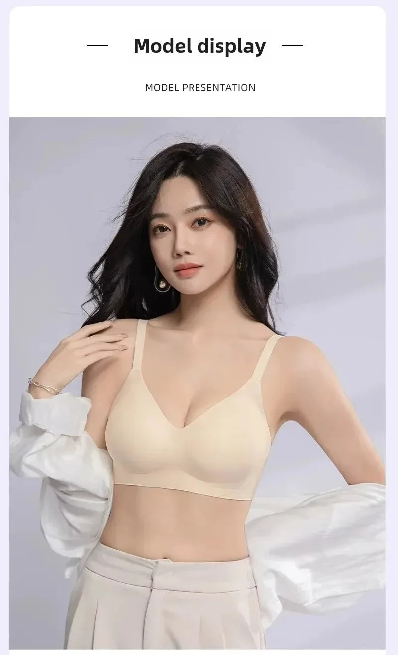 Fashion Seamless Bras Women Comfort Lingerie Padded Sports Tops Underwear Soft Bralette Support Sexy Breathable Bra Intimates